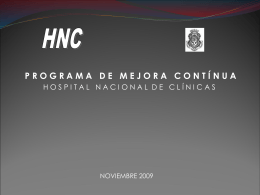 Presentación Hospital Nacional de Clínicas UNC