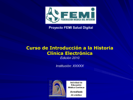 Curso de Introducción a la Historia Clínica Electrónica Edición 2010
