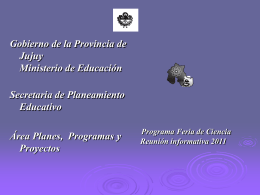 GeneralidadesFeria-2011 - Ministerio de Educación