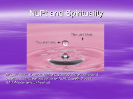NLPt and Spirituality (Melita Stipancic)