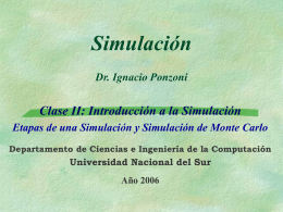 Simulación 4 Prof. Dr. Ignacio Ponzoni - LIDeCC
