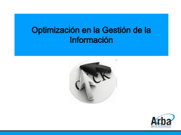 Optimización en la Gestión de la Información, Oscar Livio.