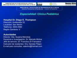 Hospital Diego E. Thompson - Residencias Profesionales
