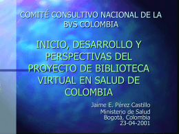 COMITÉ CONSULTIVO NACIONAL DE LA BVS COLOMBIA