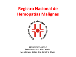 Registro Nacional de Hemopatías Malignas