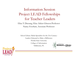 FSU PowerPoint Presentation for Project LEAD
