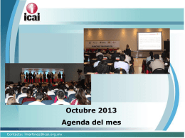 Octubre 2013 Agenda del mes - RESI