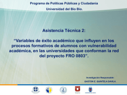 Asistencia Técnica 2  - Programa de Políticas Públicas