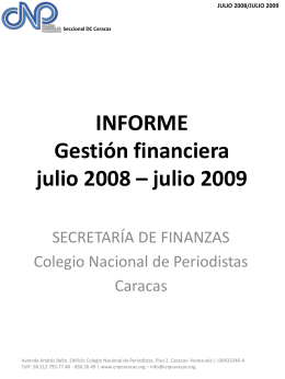 julio 2009 - Colegio Nacional de Periodistas