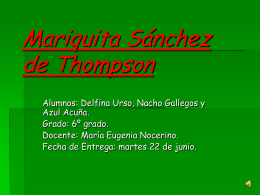 Mariquita Sánchez de Thompson