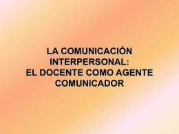 Comunicación Interpersonal DOCENTE