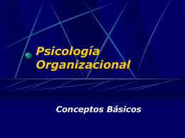 Psicología Organizacional Clase 1