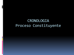 Cronología del Proceso Constituyente