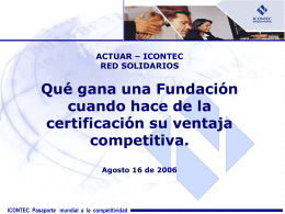 ICONTEC Pasaporte mundial a la competitividad