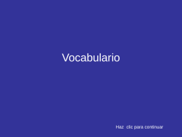 Vocabulario