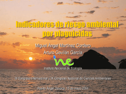 Indicadores de Riesgo Ambiental por Plaguicidas en México. 9º