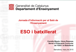 Estructura ESO-Batx - Associació d`Ensenyants d`Economia i Empresa