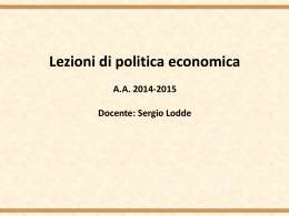 lezioni politica economica modulo A