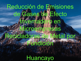 Reducción de Emisiones de Gases de Efecto Invernadero en