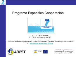 El Programa Específico Cooperación