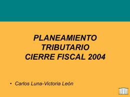 Cierre Fiscal 2004