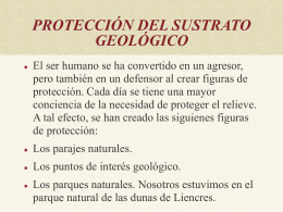 PROTECCION DEL SUSTRATO GEOLÓGICO