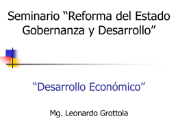 Clase Desarrollo Económico a cargo de Leonardo Grottola