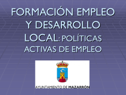 Políticas Activas de Empleo del Ayuntamiento de Mazarrón