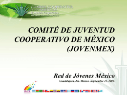 Presentación de JOVENMEX - Alianza Cooperativa Internacional en