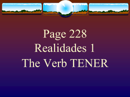The Verb TENER - FunSpanishlearning