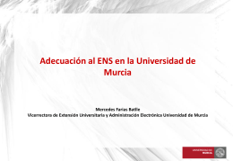 Adecuación al ENS en la Universidad de Murcia - CRUE-TIC