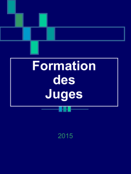 Formation des juges 2015