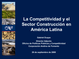 La Competitividad y el Sector Construcción en América Latina