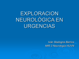 EXPLORACION NEUROLÓGICA EN URGENCIAS - Aula-MIR