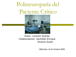 Polineuropatía del Paciente Crítico