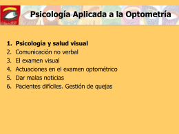 TEMA 1: Psicología y salud visual