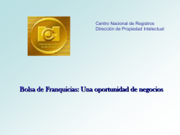 Bolsa de Franquicias - Centro Nacional de Registros