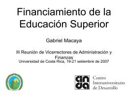10. Gabriel Macaya - Financiamiento Educación Superior