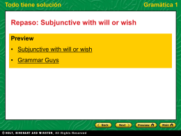 Subjunctive with will or wish