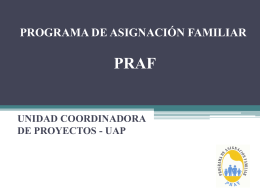 PROGRAMA DE ASIGNACIÓN FAMILIAR