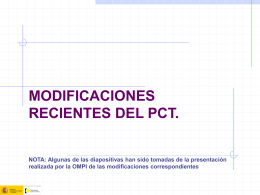 Modificaciones hasta el 2006 - Oficina Española de Patentes y Marcas