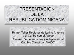 PRESENTACION DE LA REPUBLICA DOMINICANA
