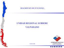 Presentacion Descripcion funciones Unidad Regional Subdere