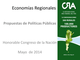 Economías Regionales - Honorable Senado de la Nación