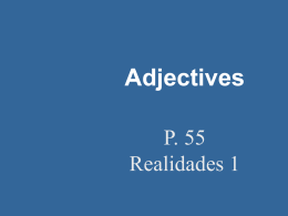 Adjectives - Spanish 1