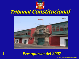 Tribunal Constitucional - Congreso de la República del Perú