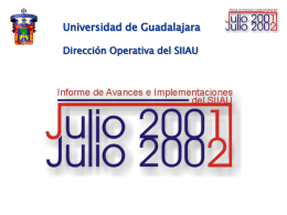 Informe SIIAU - Universidad de Guadalajara