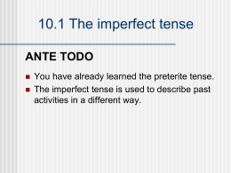 10.1 The imperfect tense - my-spanish