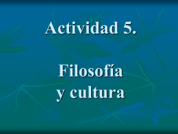 CLASE 20. FILOSOFIA Y CULTURA