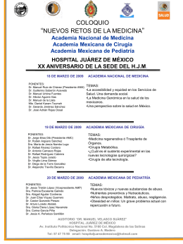 Academia Nacional de Medicina Academia Mexicana de Cirugía